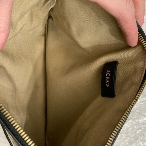 J. Crew calf hair and leather combo clutch bag leopard print